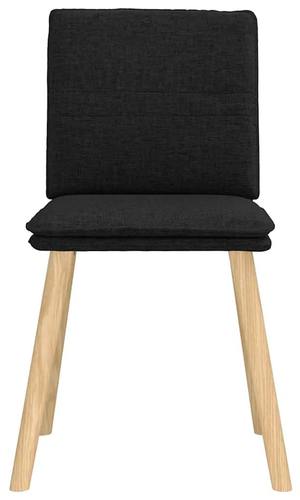 Cadeiras de jantar 6 pcs tecido preto