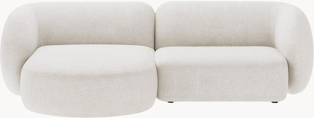 Sofá de canto modular em bouclé Kate (2 lugares)