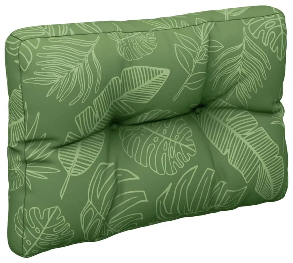 Almofadão para sofá de paletes 60x40x12 cm tecido padrão folhas
