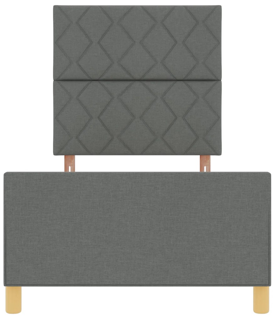 Cama vidaXL Cinza Escuro 90x190 cm em Tecido