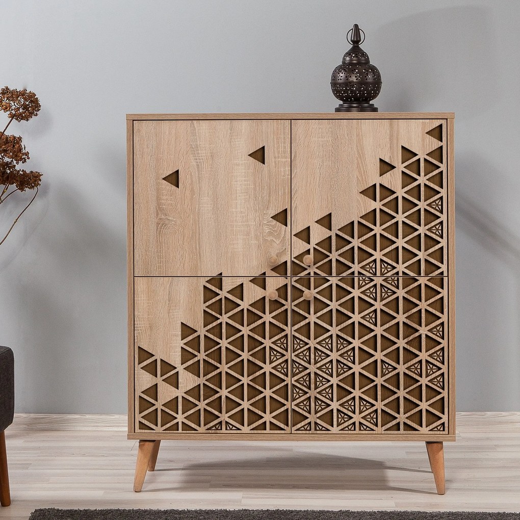 Armário Multiusos Multilux – Carvalho Sonoma – 95x111x36 cm