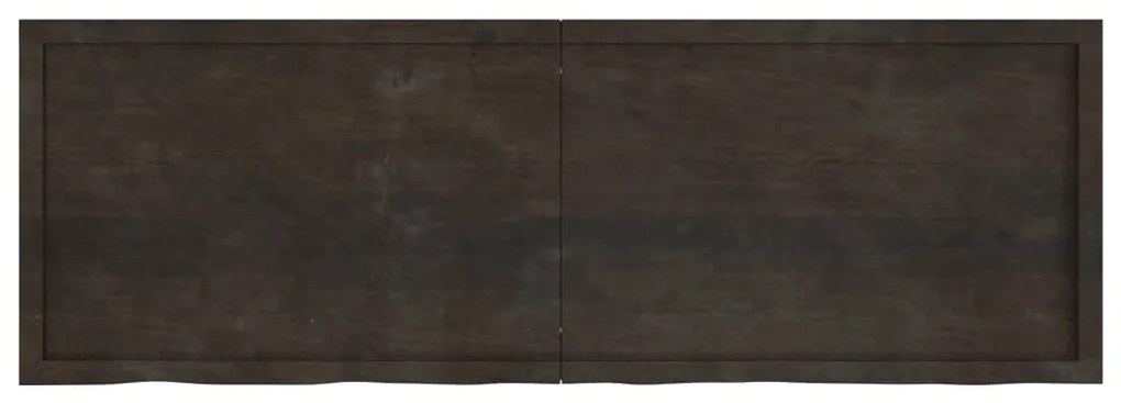 Bancada p/ WC 180x60x(2-4)cm madeira tratada maciça castanho