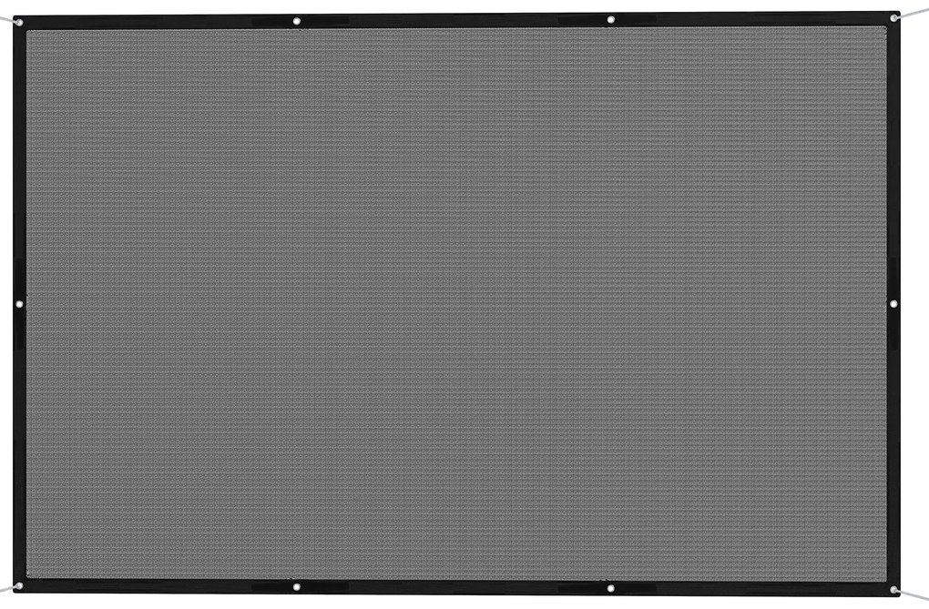 Outsunny Vela de Sombra Retangular 3x2 m Toldo Vela para Jardim Proteção Solar 65% Transpirável e Anticongelante para Pátio Preto