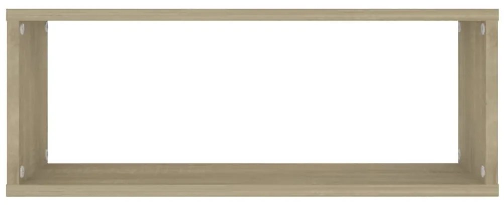 Prateleiras parede forma de cubo 4 pcs carvalho sonoma