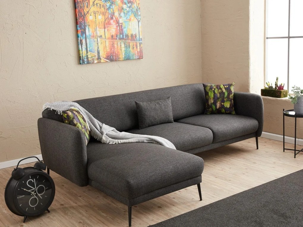 Sofá-Cama de Canto Venus – Antracite – 265x80x163 cm