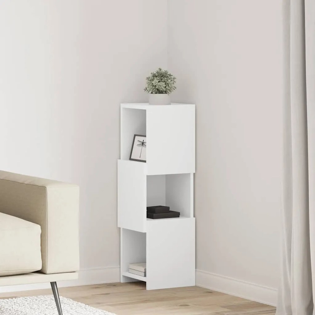 vidaXL Armário de canto 25,5x25x80cm Madeira processada