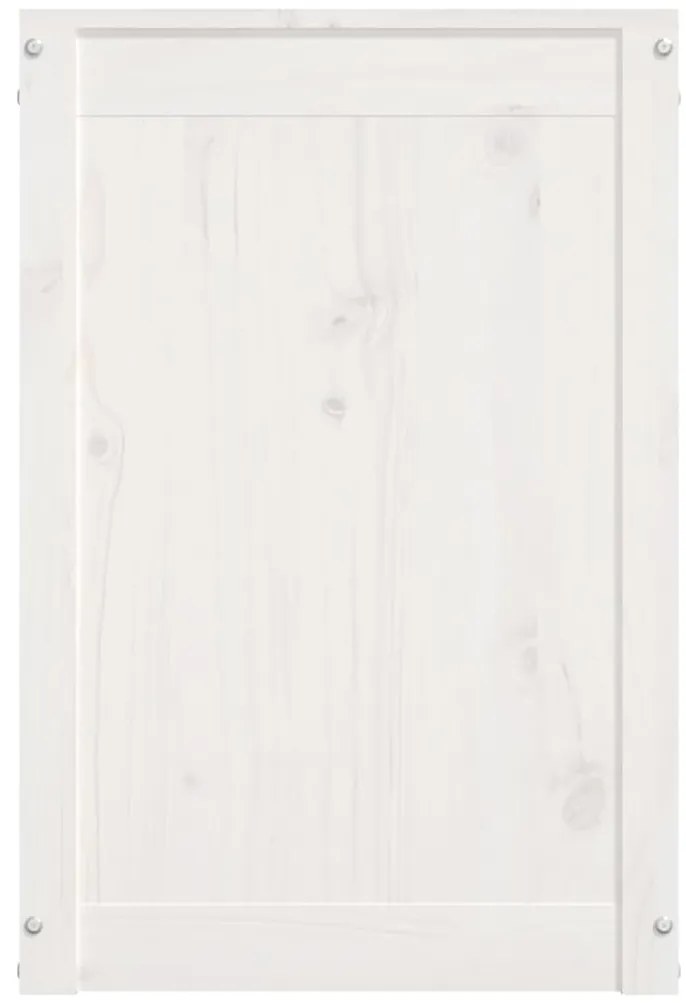 Caixa para roupa 88,5x44x66 cm madeira de pinho maciça branco