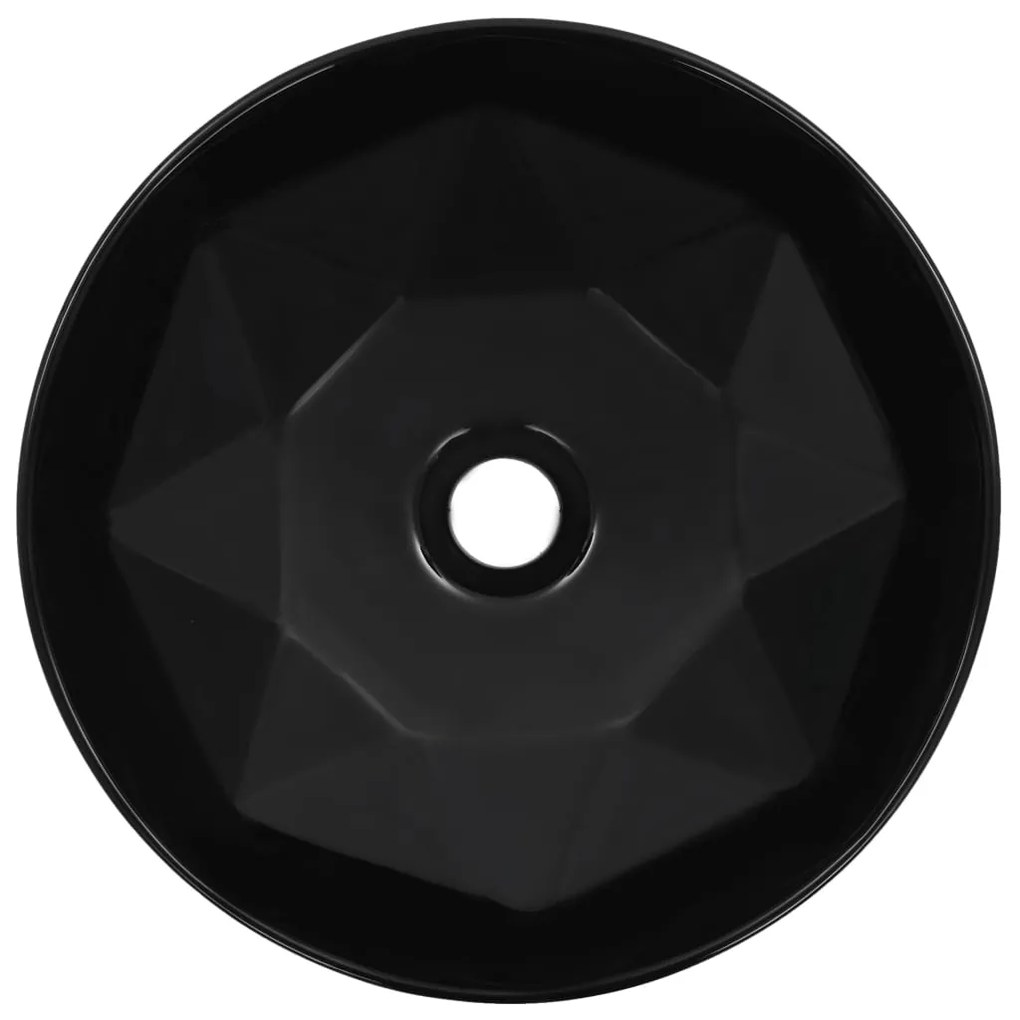 Lavatório 36x14 cm cerâmica preto