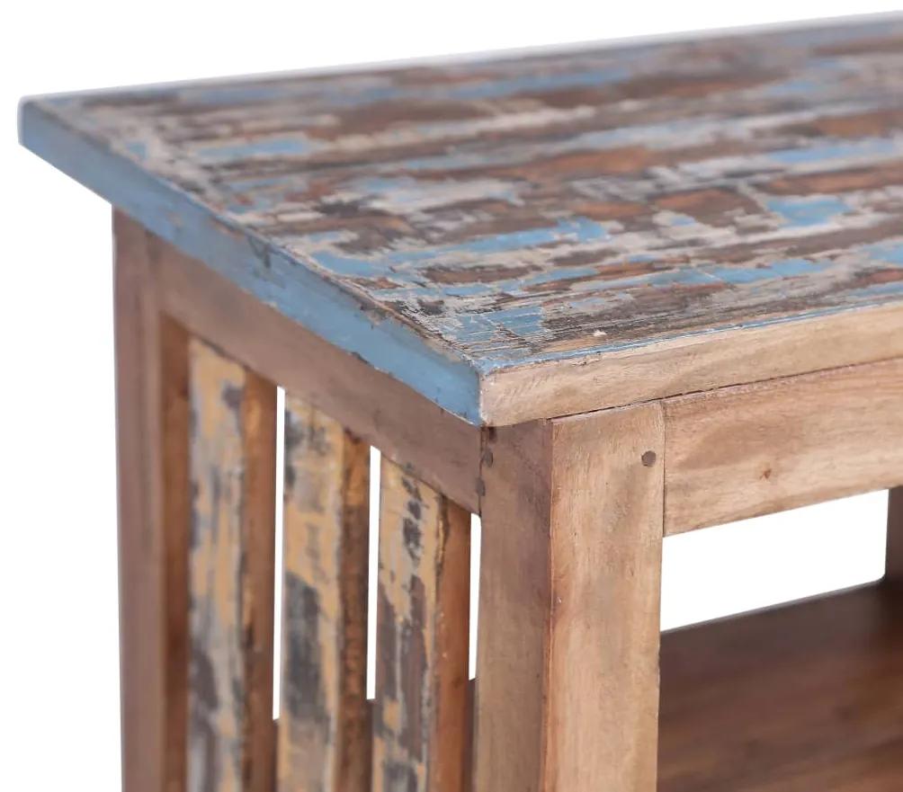 Mesa de cabeceira 41x30x50 cm madeira recuperada maciça