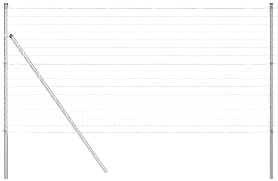 Cerca Euro com 7 postes, 1 x 10 m em aço galvanizado