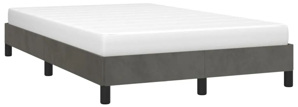 Estrutura de cama sem colchão 120x190 cm Veludo cinza escuro