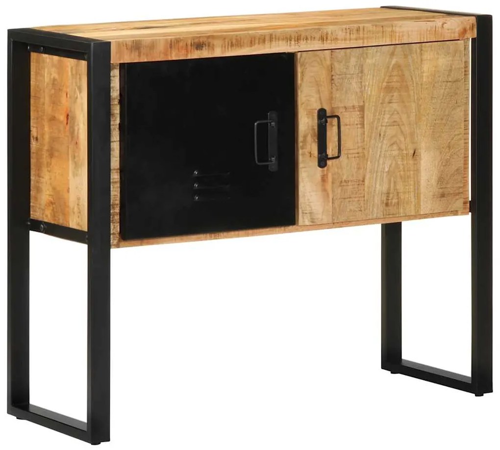 Armário consola 90x35x75 cm madeira maciça áspera manga