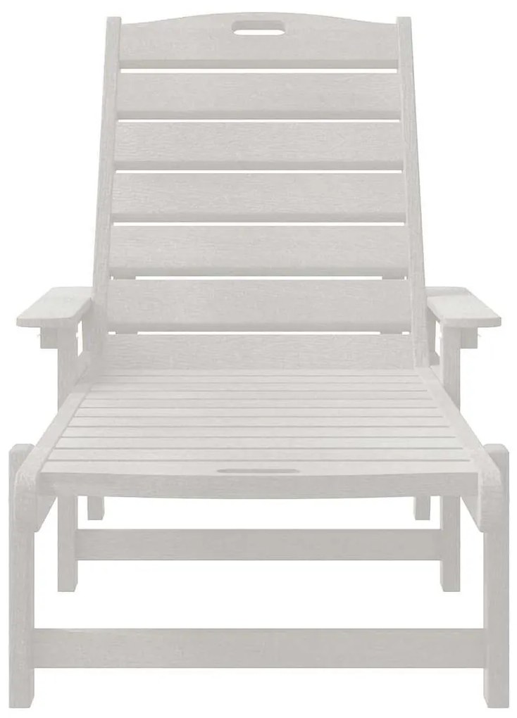 Sofá de Sol Branco 53x162x98.5 cm HDPE