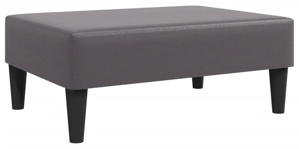 2 pcs conjunto de sofás couro artificial cinzento