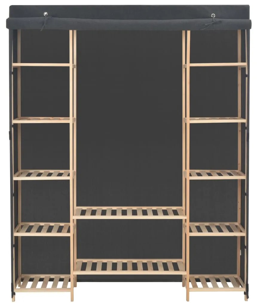 Roupeiro 135x40x170 cm tecido cinzento