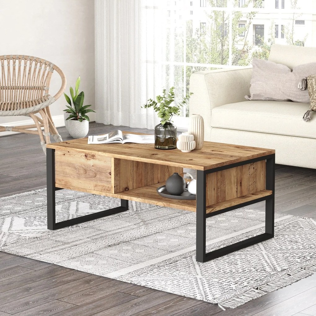 Mesa de Centro ML34 – Pinho Atlântico – 100x44,4x59,7 cm
