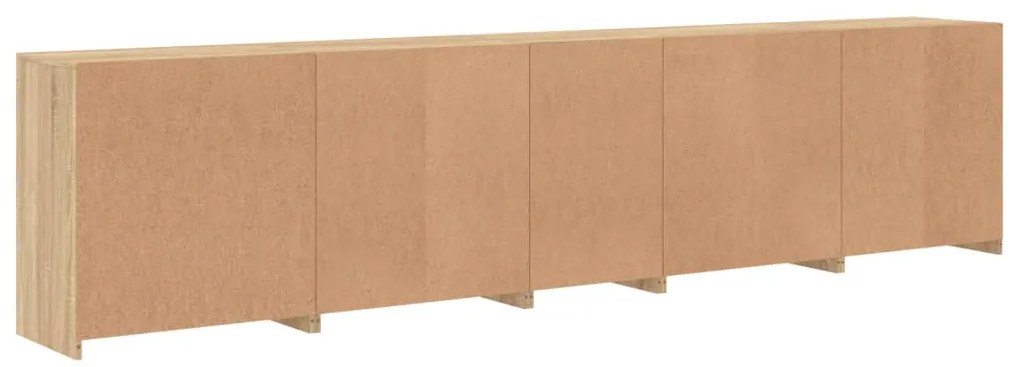 Aparador com luzes LED 283x37x67 cm carvalho sonoma