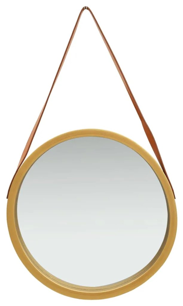 Espelho de Parede Rachelli - Dourado - Design Retro