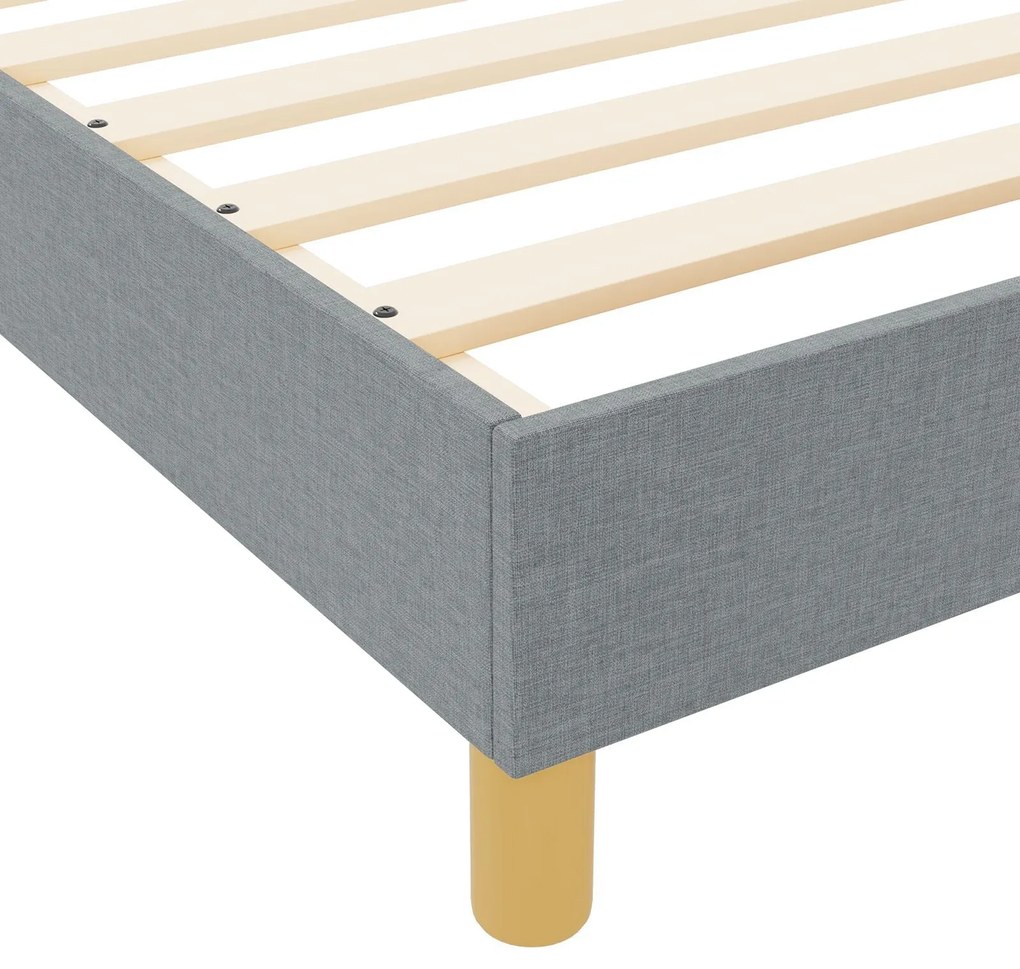 Cama vidaXL Cinza Claro 90x190 cm Tecido
