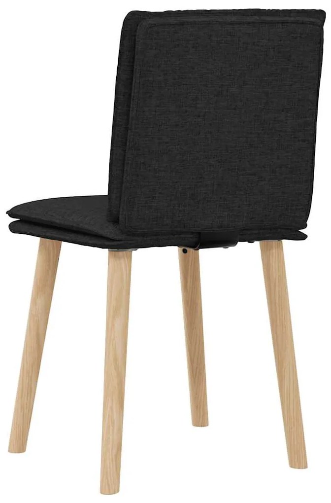 Cadeiras de jantar 2 pcs tecido preto