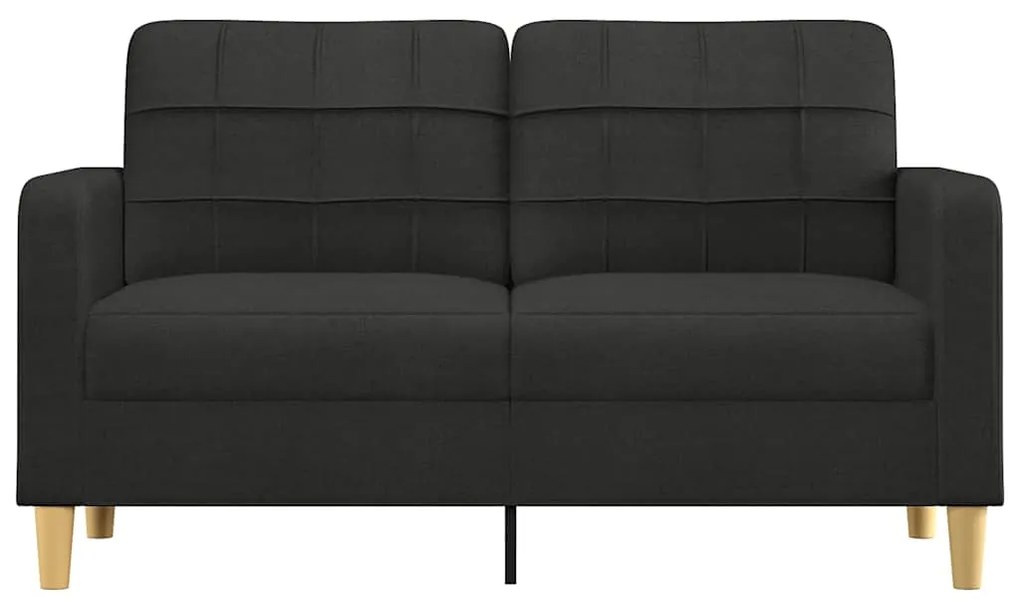 Sofá de 2 lugares tecido 140 cm preto