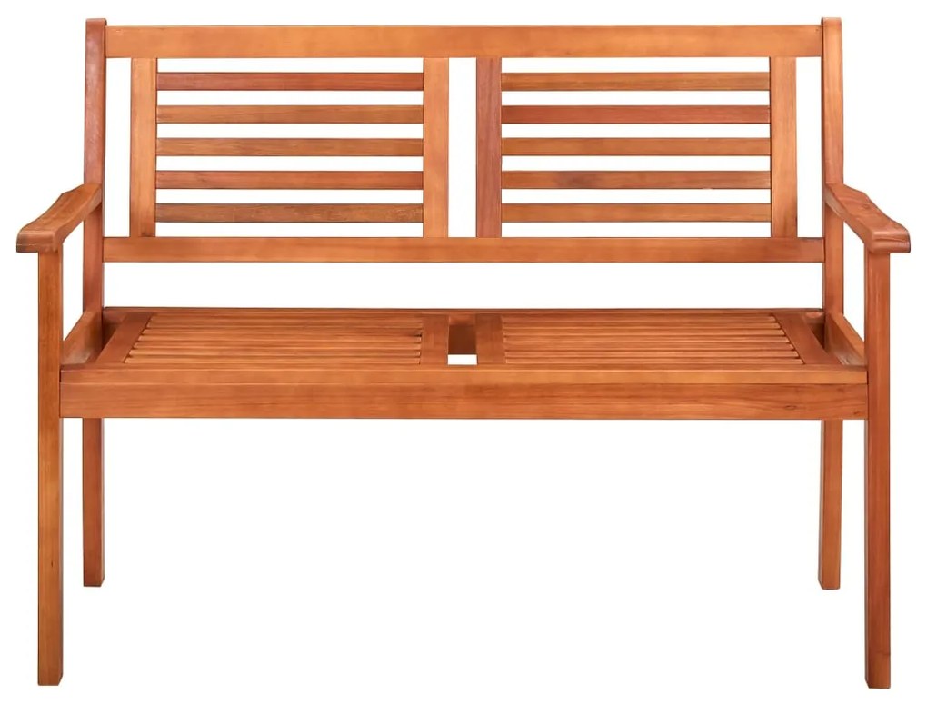 Banco de jardim 2 lugares 120 cm madeira de eucalipto maciça