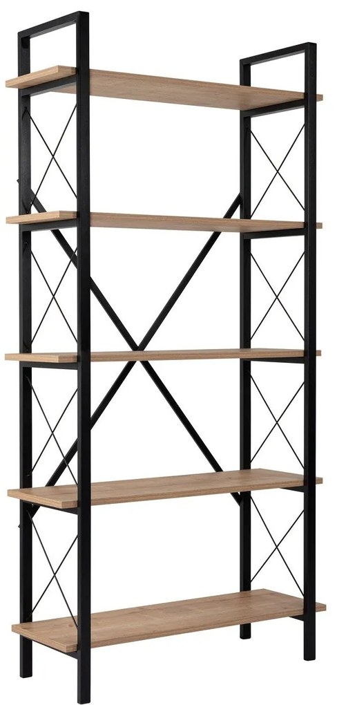Estante Elysian – Carvalho Preto – 90x180x33,5 cm