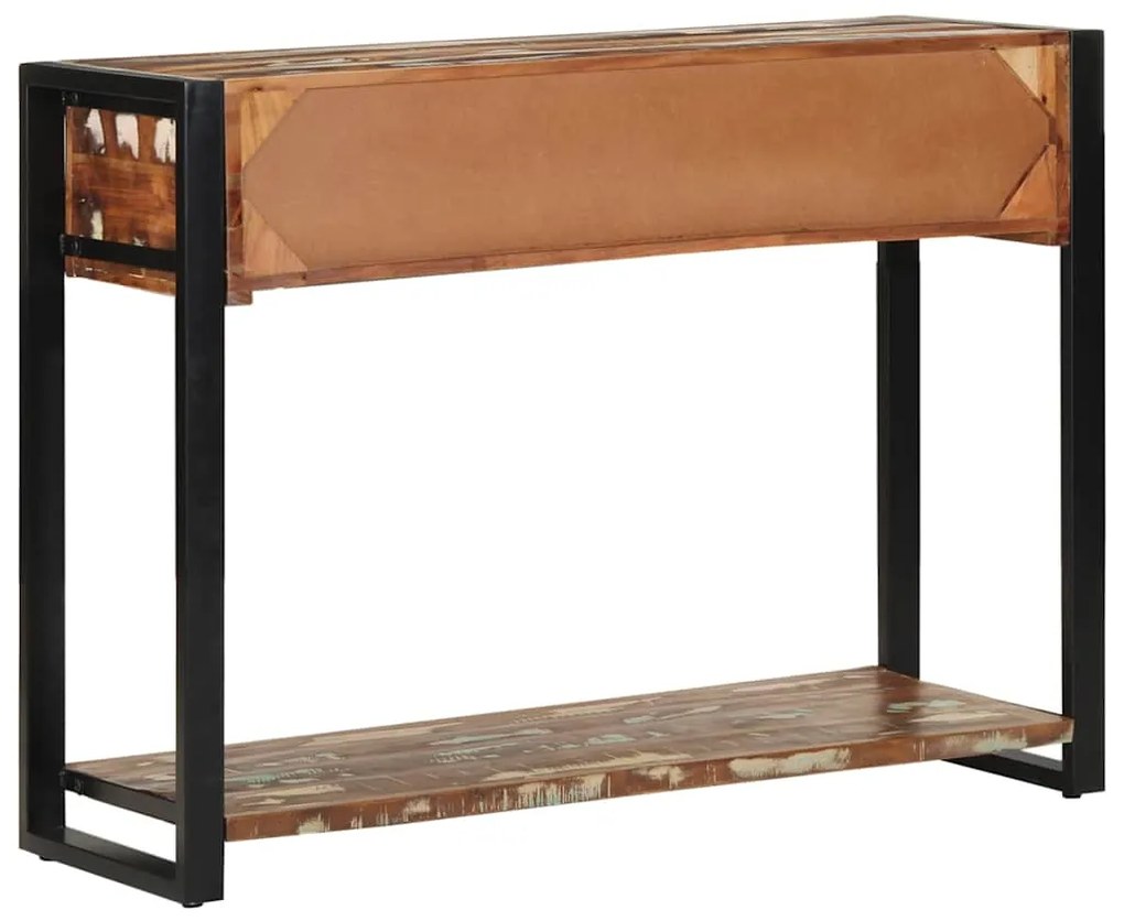Mesa consola multicor 100x35x75 cm madeira maciça recuperada