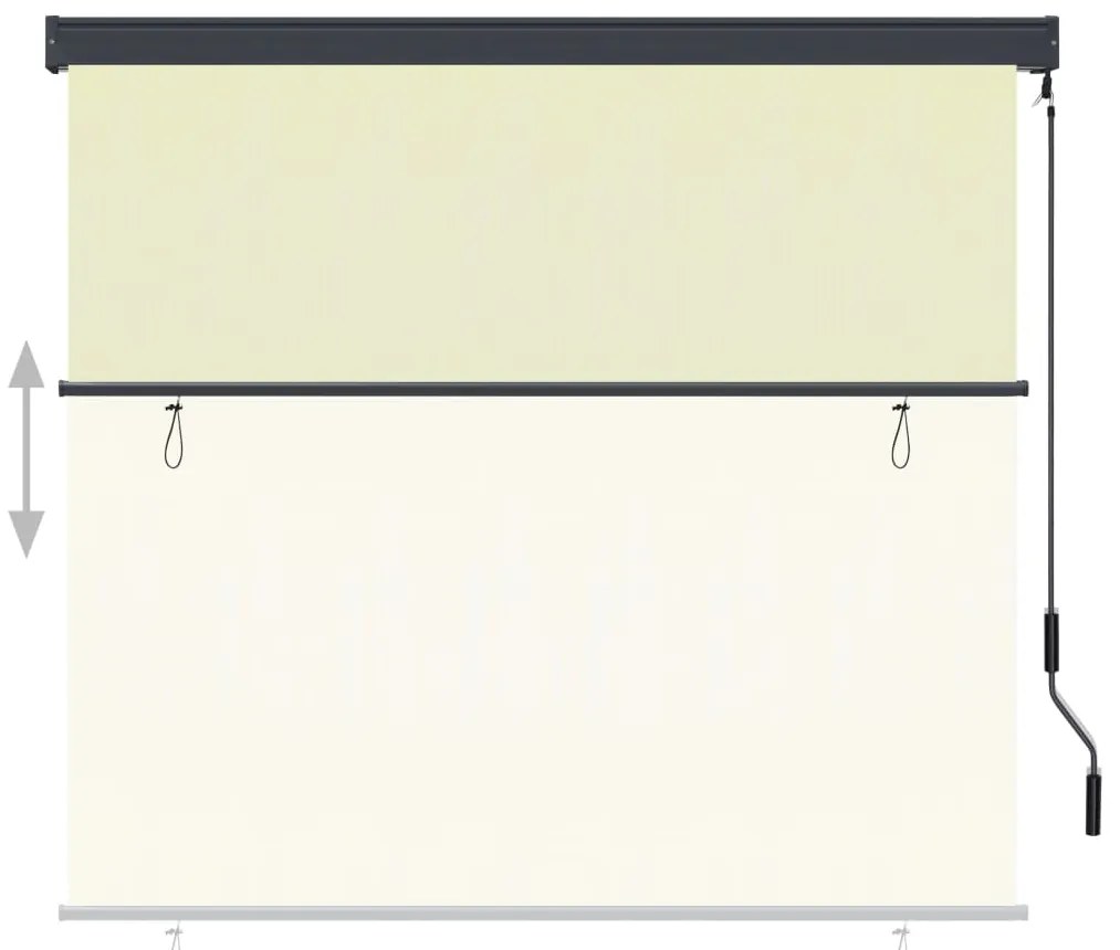 Estore de rolo para exterior 160x250 cm creme