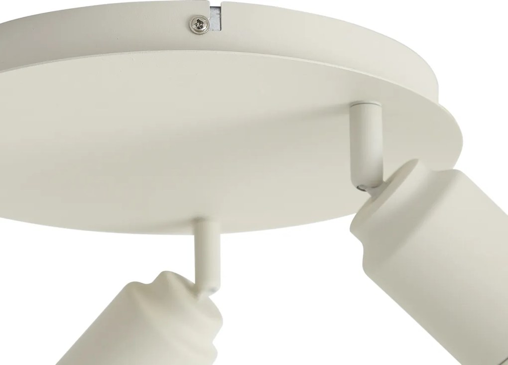 Foco embutido moderno bege 3 luzes IP44 - Ducha