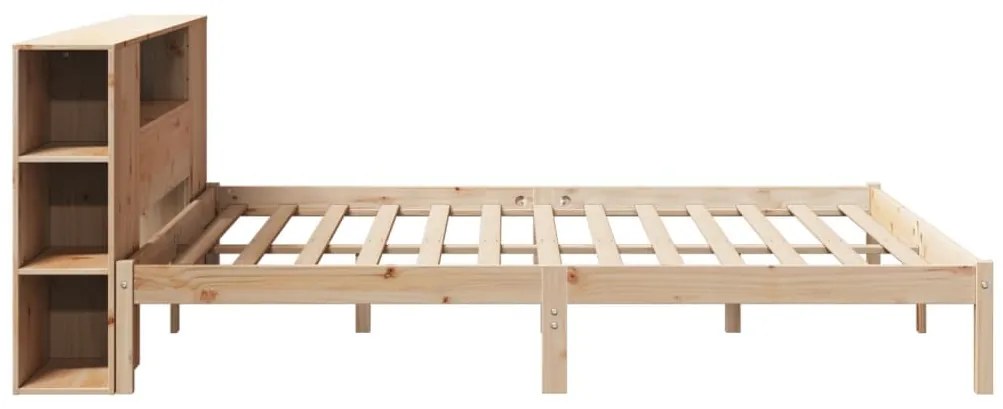 Cama com estante sem colchão 200x200 cm pinho maciço