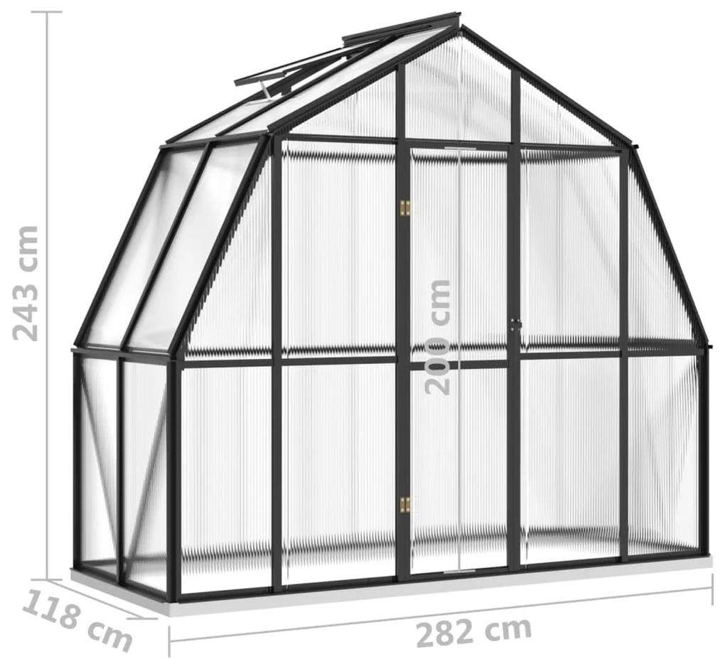 Estufa GreenHouse com Base - 3,3 m² - Estrutura em Aluminio e Aço