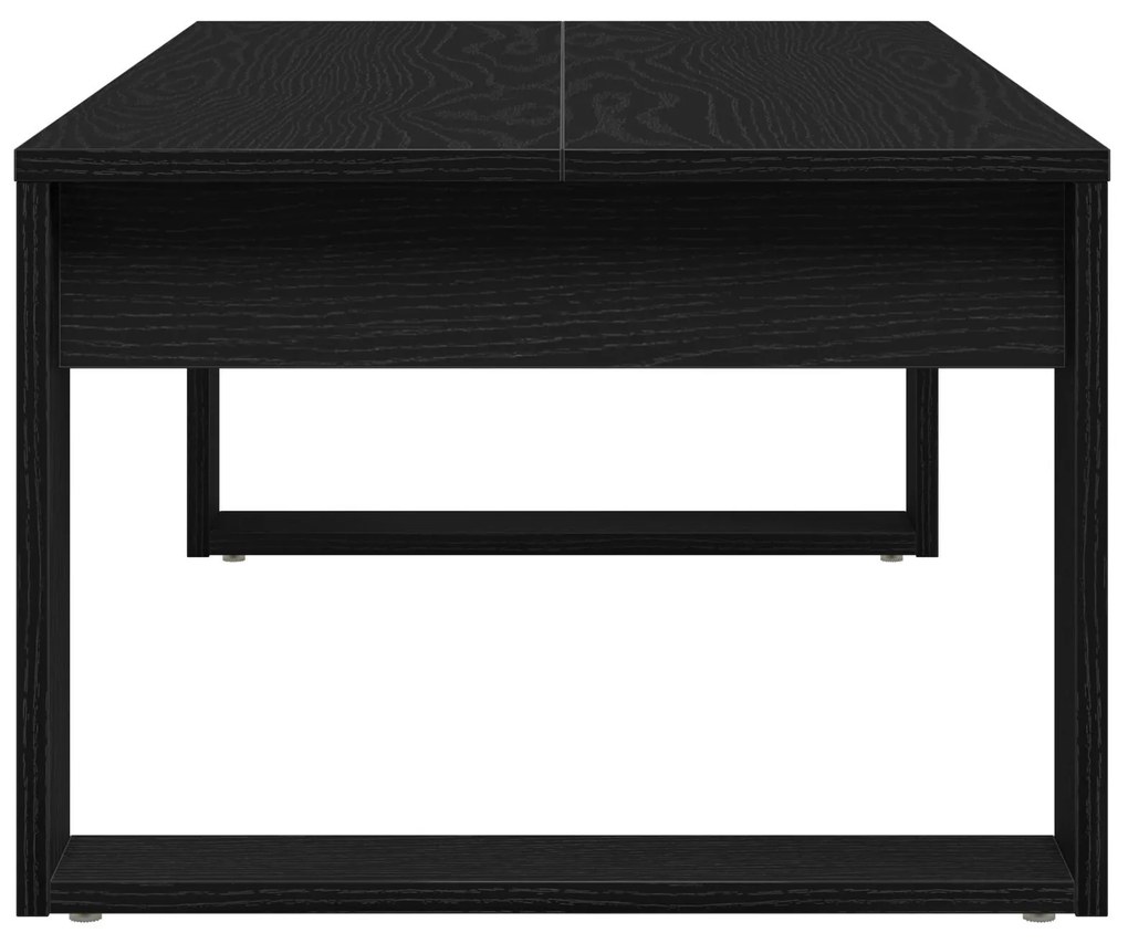 Mesa de café vidaXL em Preto Carvalho 102x50x35 cm em Madeira engenhei