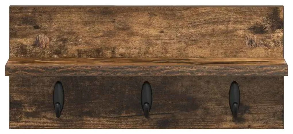 Cabideiro de Parede Carvalho fumado 40 x 10.5 x 18 cm