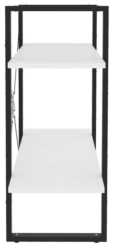 Estante com 2 prateleiras 80x30x70 cm derivados madeira branco