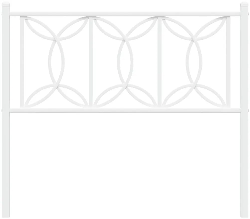 Cabeceira de cama 100 cm metal branco
