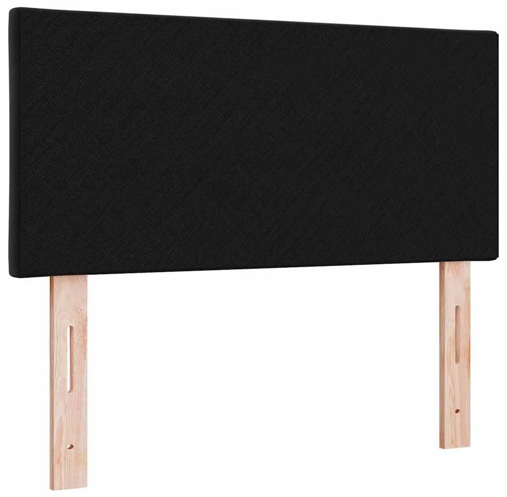 Cabeceira em veludo preto com design de bloco de diamante - 90cm