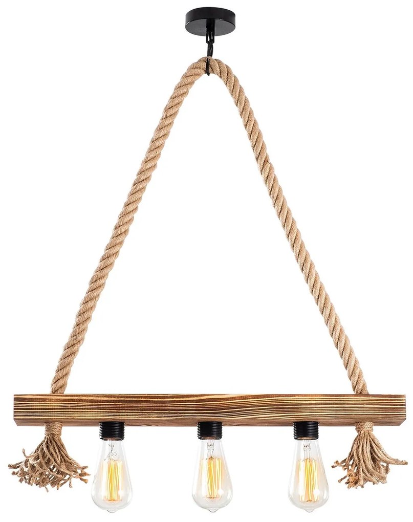 Candeeiro de Teto Erebos – Madeira – 60 x 9 cm
