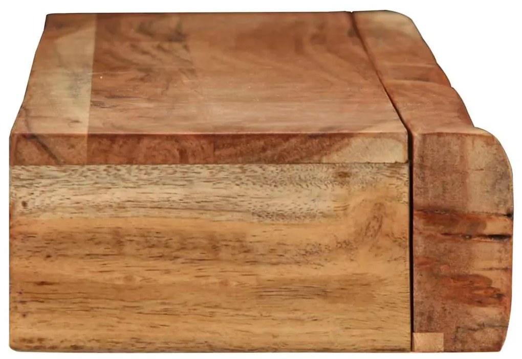 Prateleiras parede 2 pcs 100x17x8 cm madeira de acácia maciça