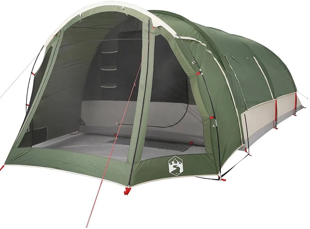 Tenda familiar túnel para 8 pessoas impermeável verde