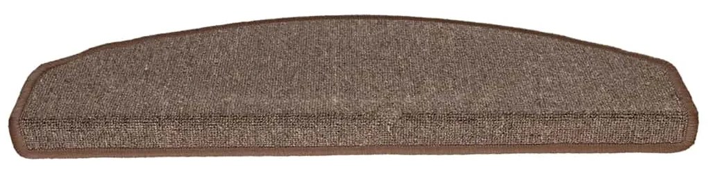 Tapetes de escada 20 pcs 65x24x4 cm castanho café