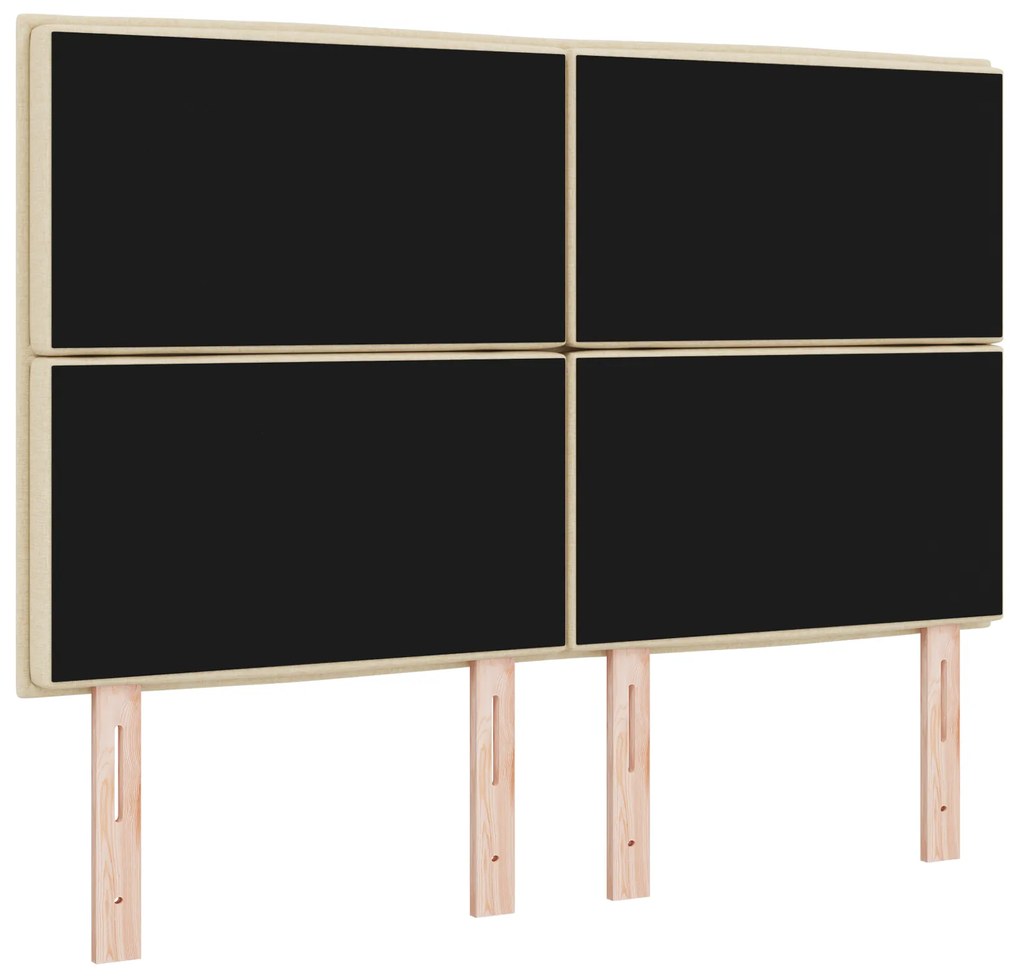 Cabeceira Design Linhas Creme 140 cm Tecido