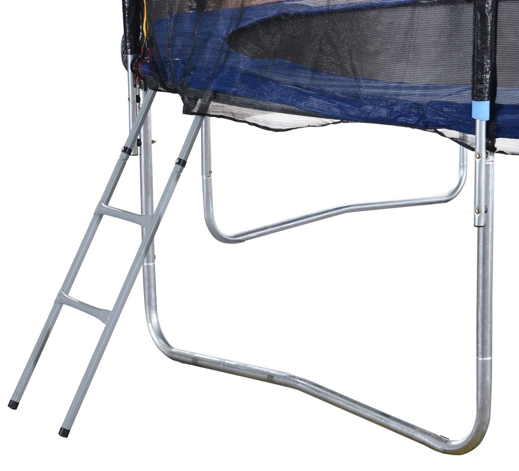 Trampolim ao ar livre para adultos e crianças 244cm de diâmetro Carga de 100kg   Azul