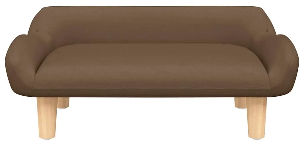 Cama para cães 70x40x24 cm tecido castanho