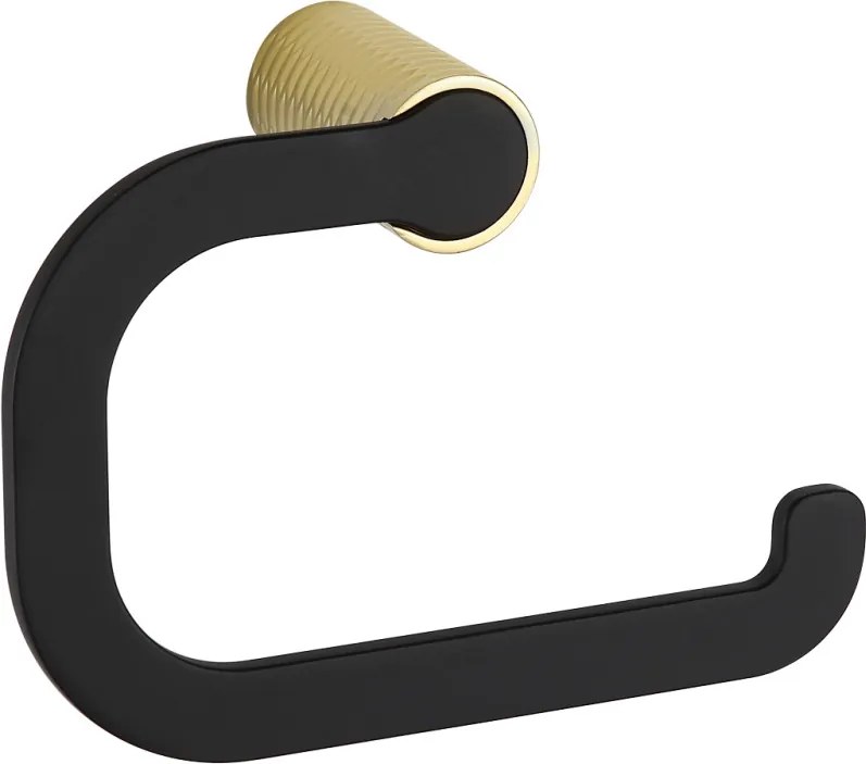 Mexen Base suporte para papel higiénico, preto/dourado - 7088233-57