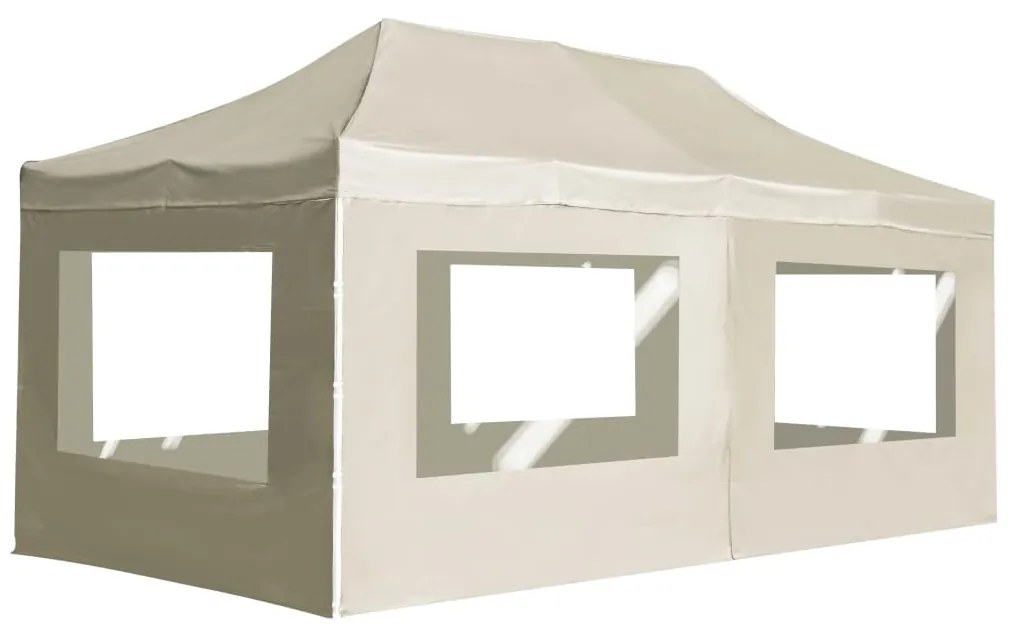 vidaXL Tenda dobrável profissional com paredes alumínio 6x3m creme
