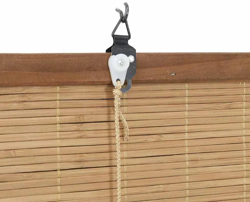 Persianas e Sombras de Janela Marrom Claro 110 x 220 cm Bambu