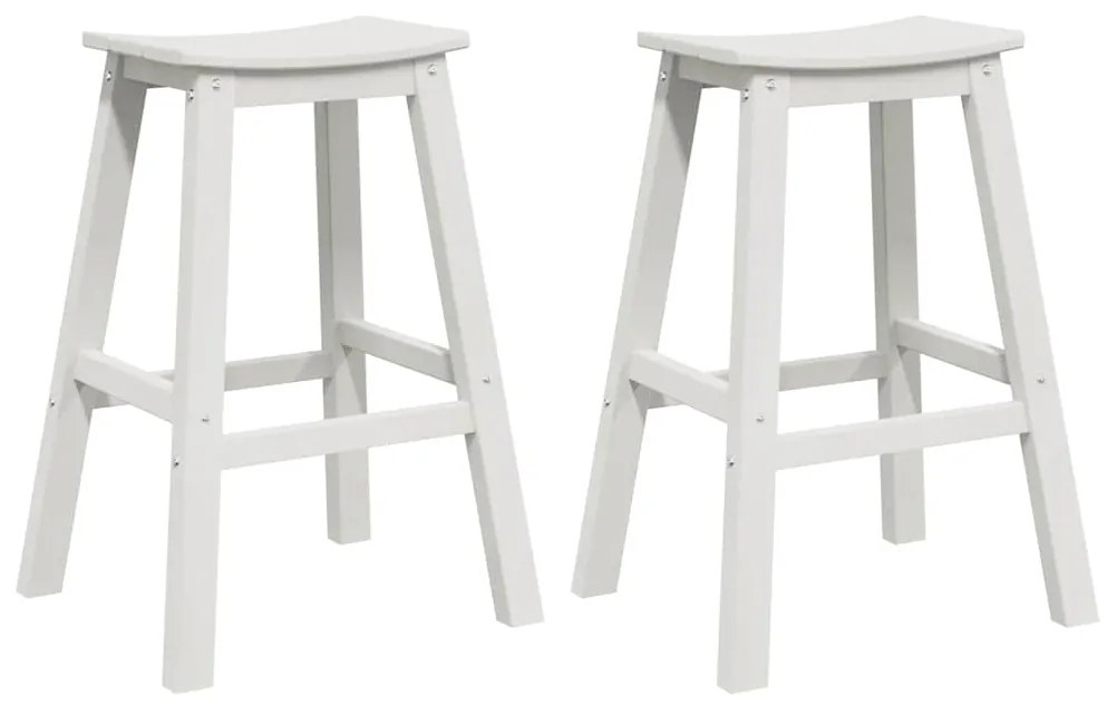 Banquetas 2 pcs Brancas HDPE