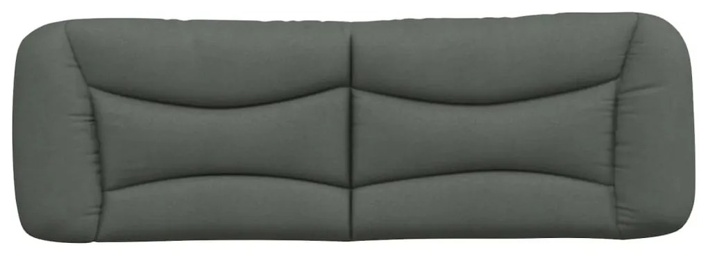 Almofadão de cabeceira 160 cm tecido cinzento-escuro