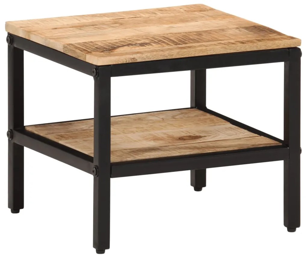 Mesa de centro 35x35x30 cm madeira de mangueira áspera maciça